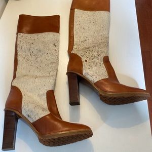 Michael Kors knee high pony leather boots. Size 9